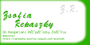 zsofia repaszky business card